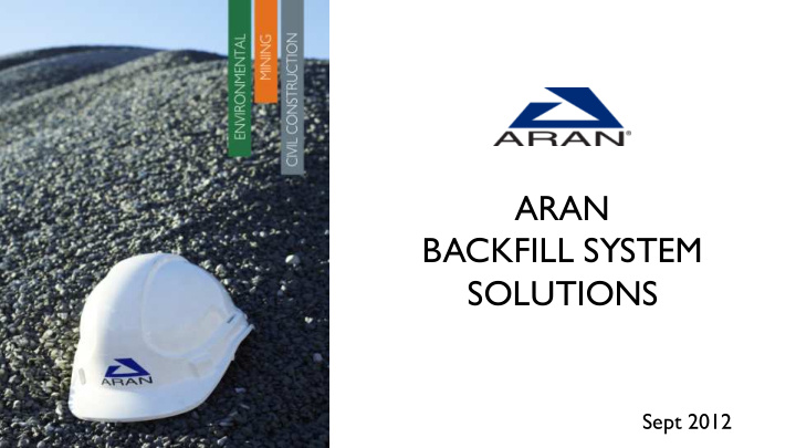 aran backfill system solutions