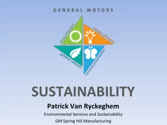 SUSTAINABILITY    Patrick  Van  Ryckeghem    Environmental  Services  and