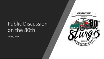 Public Discussion  on the 80th  June 8, 2020 The 80 th was  anticipated to be  huge  Clydesdales