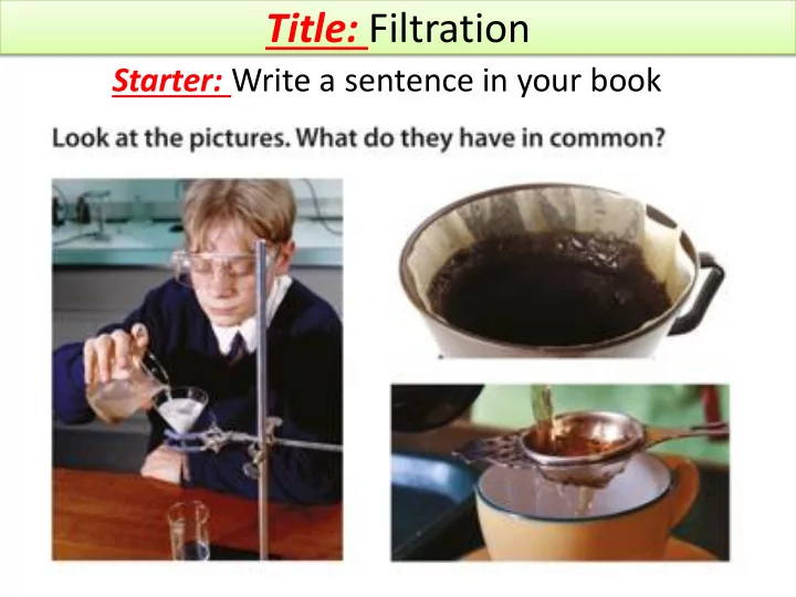 title filtration