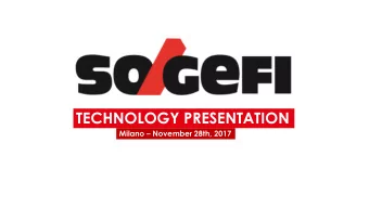 TECHNOLOGY PRESENTATION Milano  November 28th, 2017  Laurent HEBENSTREIT  Chief Executive