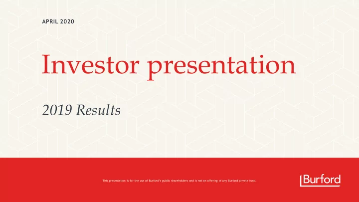 investor presentation
