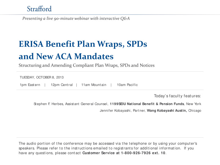 erisa benefit plan wraps spds and new aca mandates