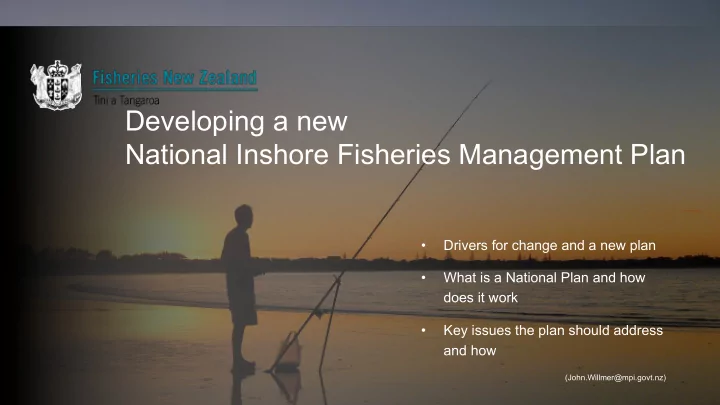 developing a new national inshore fisheries management