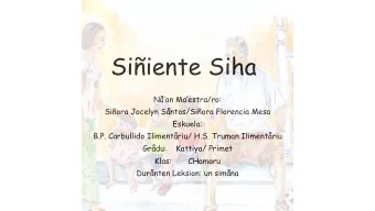 Siiente Siha  Nan Maestra/ro:  Siora Jocelyn Sntos/Siora Florencia Mesa  Eskuela: