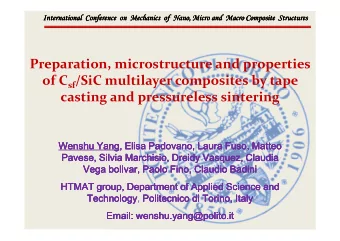 Preparation, microstructure and properties of C sf /SiC multilayer composites by tape  casting and