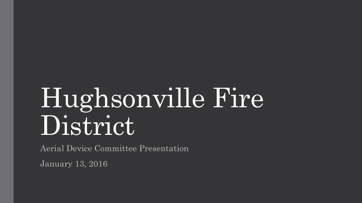 hughsonville fire district