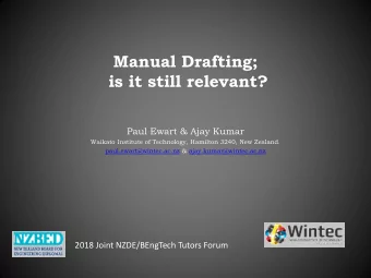 is it still relevant?  Paul Ewart &amp; Ajay Kumar  Waikato Institute of Technology, Hamilton 3240,