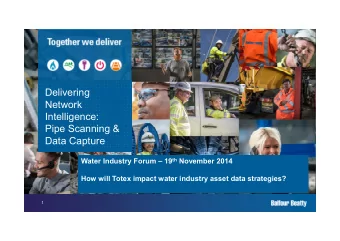 Delivering  Network  Intelligence:  Pipe Scanning &amp;  Data Capture