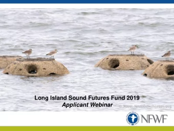 Long Island Sound Futures Fund 2019  Applicant Webinar  Webinar Instructions