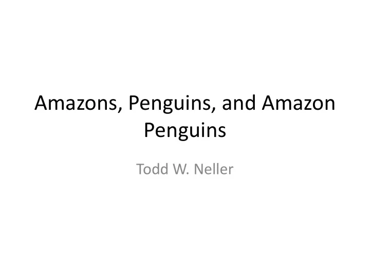 amazons penguins and amazon penguins