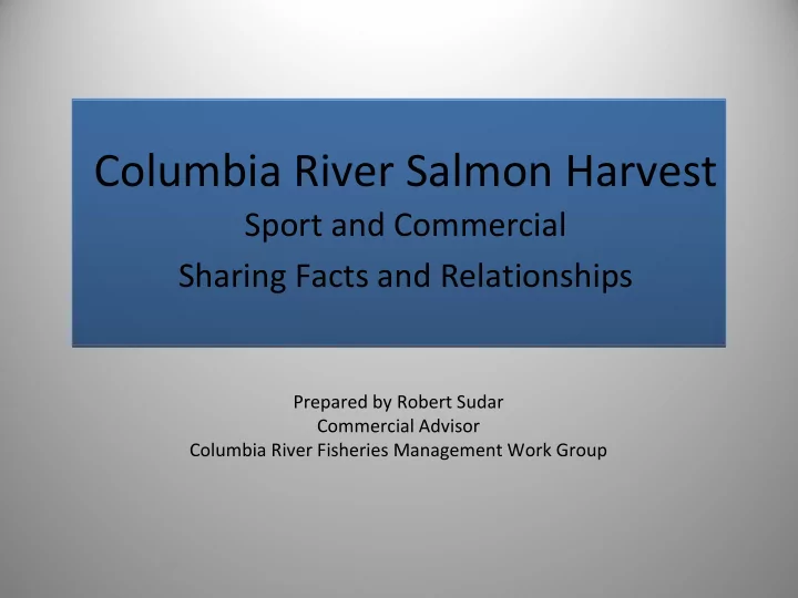 columbia river salmon harvest