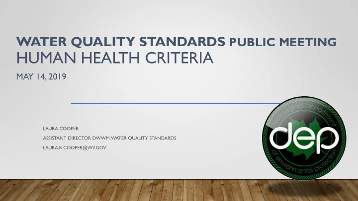 human health criteria