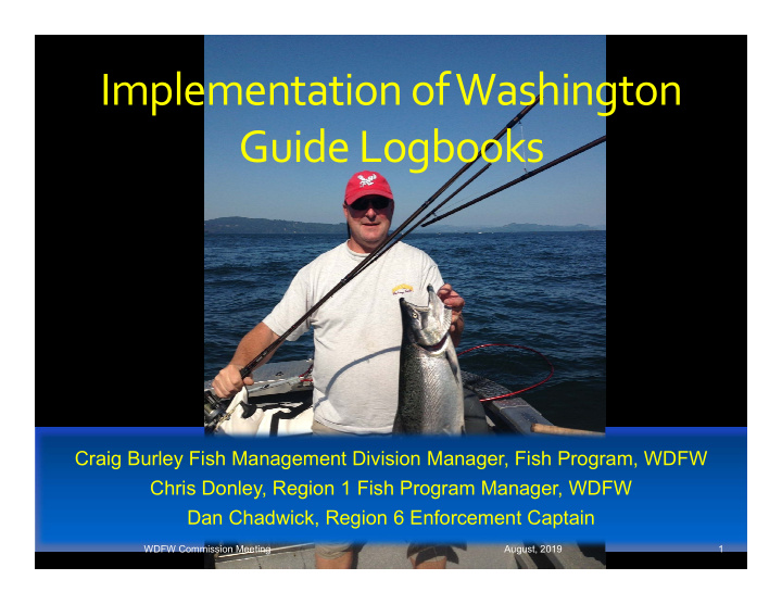 implementation of washington guide logbooks