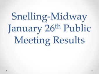 Meeting Results  Topics the public voted on  Types of uses  Living in the Midway  Storm