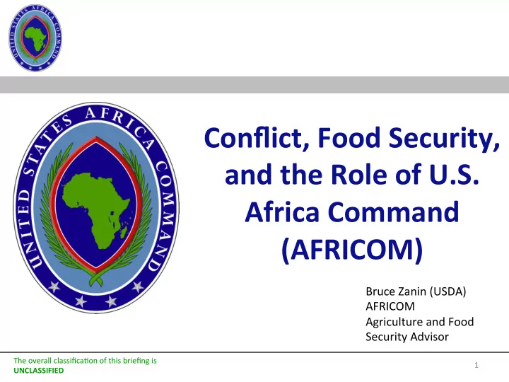 conflict food security and the role of u s africa command