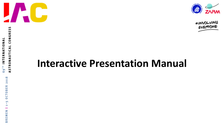 interactive presentation manual contents