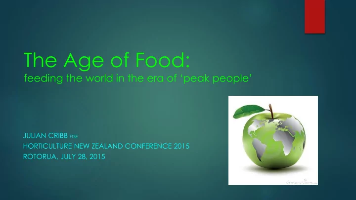 the age of food