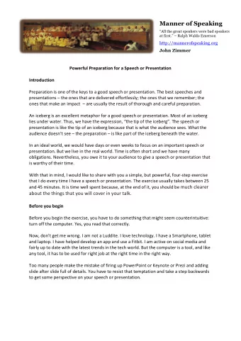 Manner of Speaking  All the great speakers were bad speakers  at first.  Ralph Waldo