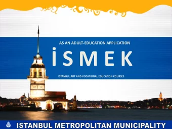 S M E K Asl alt balk stilini dzenlemek iin tklatn  ISTANBUL ART AND VOCATIONAL