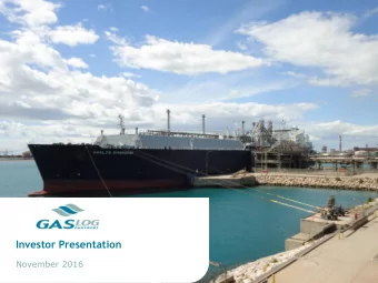 Investor Presentation  November 2016  2  Forward-Looking Statements All statements in this