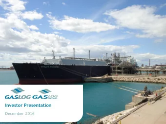 Investor Presentation  December 2016  2  Forward-Looking Statements All statements in this