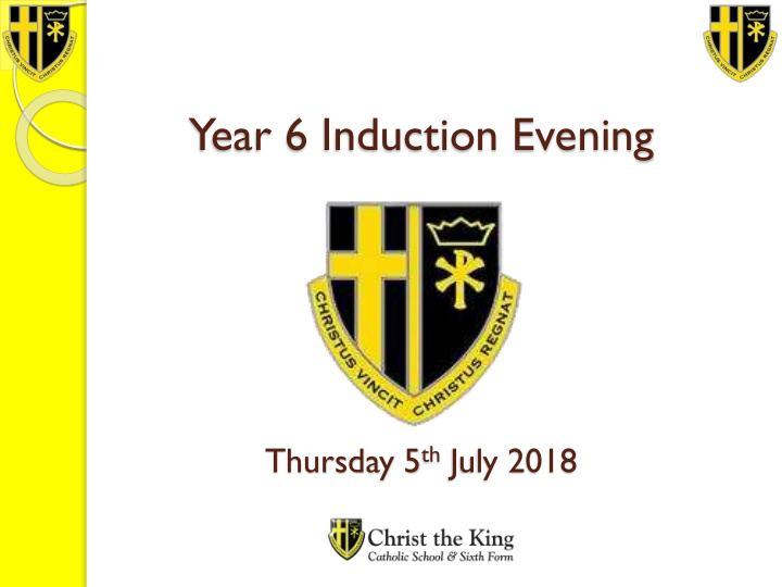 year 6 induction evening