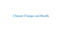 climate change and health key ey qu ques estions