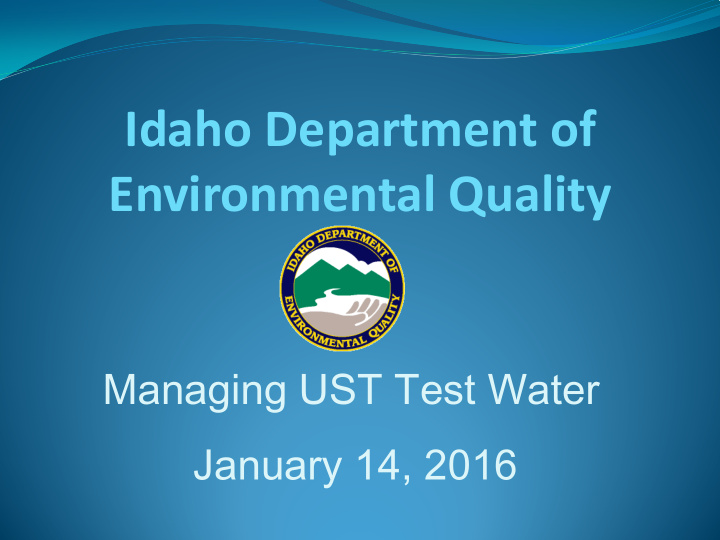 idaho department of environmental quality