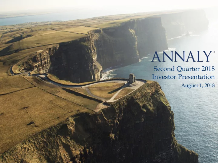 second quarter 2018 investor presentation