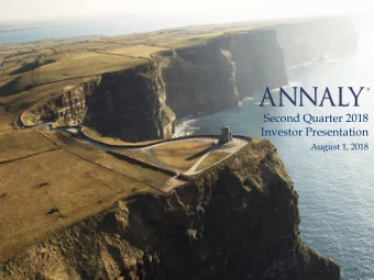 Second Quarter 2018  Investor Presentation  August 1, 2018  Safe Harbor Notice  Forward-Looking