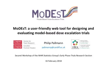 MoDEsT: a user-friendly web tool for designing and  evaluating model-based dose escalation trials