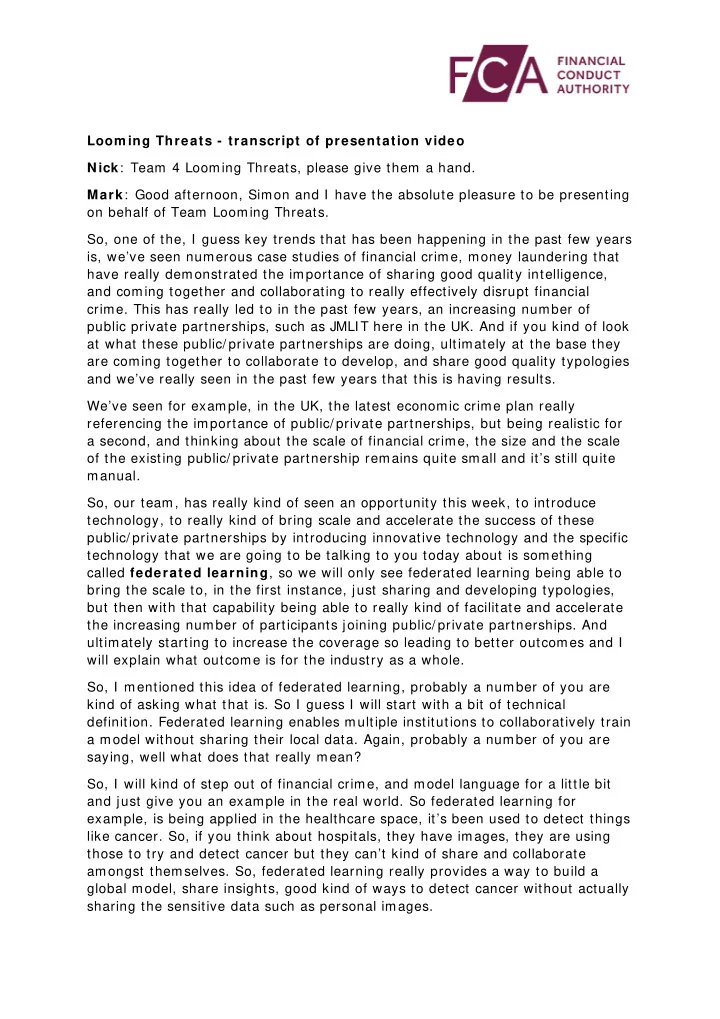 loom ing threats transcript of presentation video nick