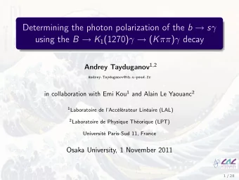 Determining the photon polarization of the b  s  using the B  K 1 ( 1270 )   ( K