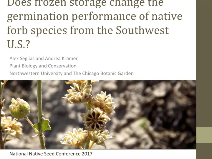 alex seglias and andrea kramer plant biology and