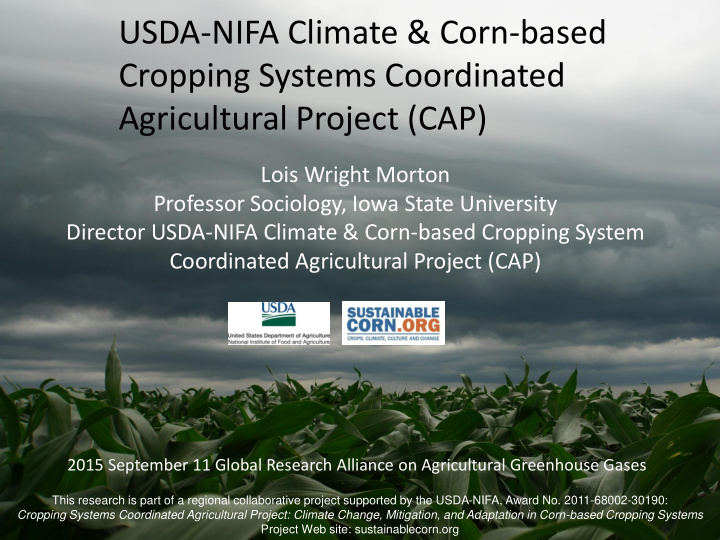 usda nifa climate corn based