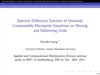 Spectral Difference Solution of Unsteady  Compressible Micropolar Equations on Moving  and