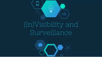 (In)Visibility and  Surveillance  Questions  Surveillance &amp; Security Positives to surveillance