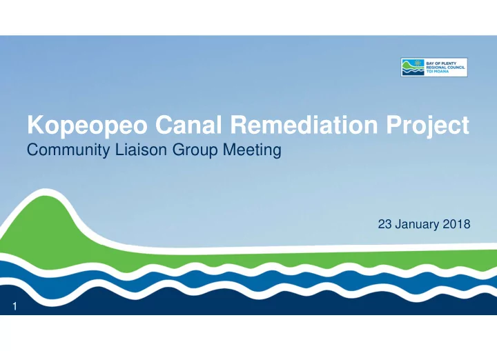 kopeopeo canal remediation project