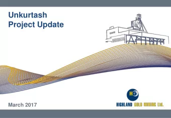 Unkurtash  Project Update  March 2017  Disclaimer  Certain statements within this presentation