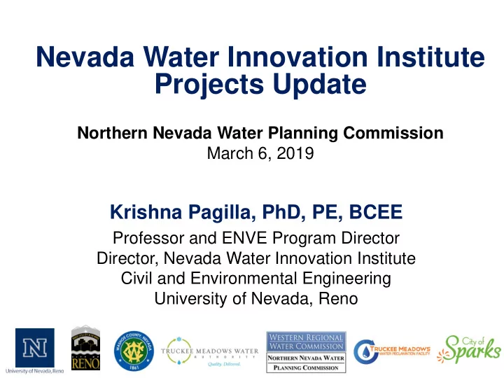nevada water innovation institute projects update