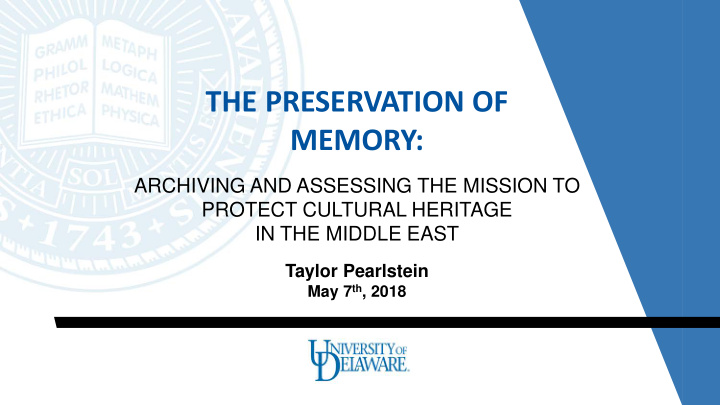 the preservation of memory