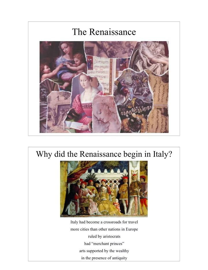 the renaissance