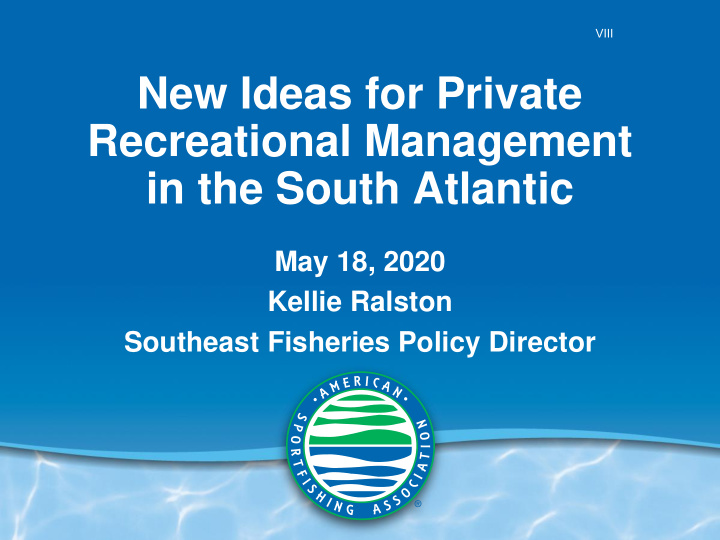 new ideas for private recreational management in the