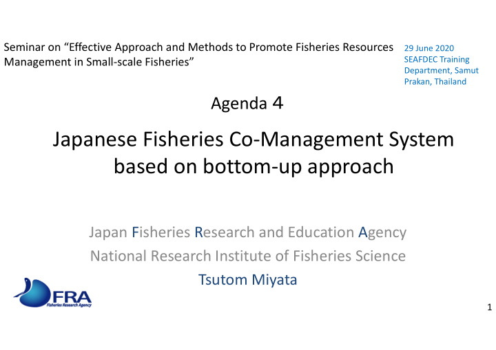 japanese fisheries co management system based on bottom