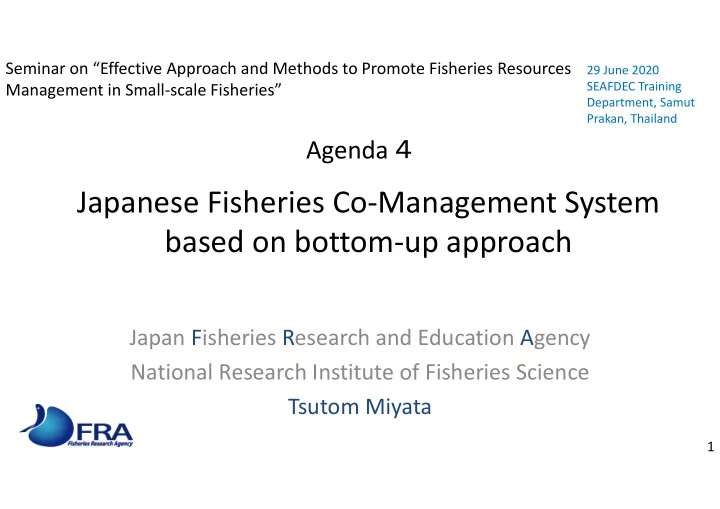 japanese fisheries co management system based on bottom