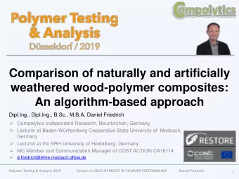 An algorithm-based approach Dipl.Ing., Dipl.Ing., B.Sc., M.B.A. Daniel Friedrich  Compolytics