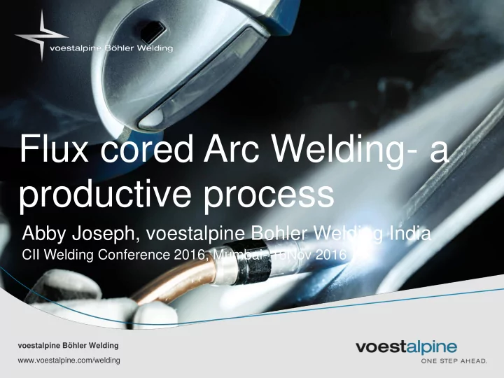 flux cored arc welding a