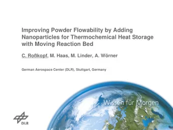 Improving Powder Flowability by Adding  Nanoparticles for Thermochemical Heat Storage  with Moving