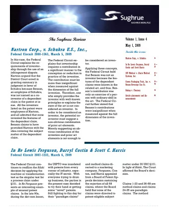 In Re Lewis Ferguson, Darryl Costin &amp; Scott C. Harris Federal Circuit 2007-1232, March 6, 2009